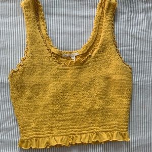 Yellow crop top